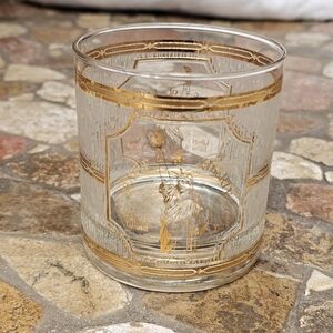 Vintage Culver Statue of Liberty 22k Gold Textured Whiskey/Rocks Glass